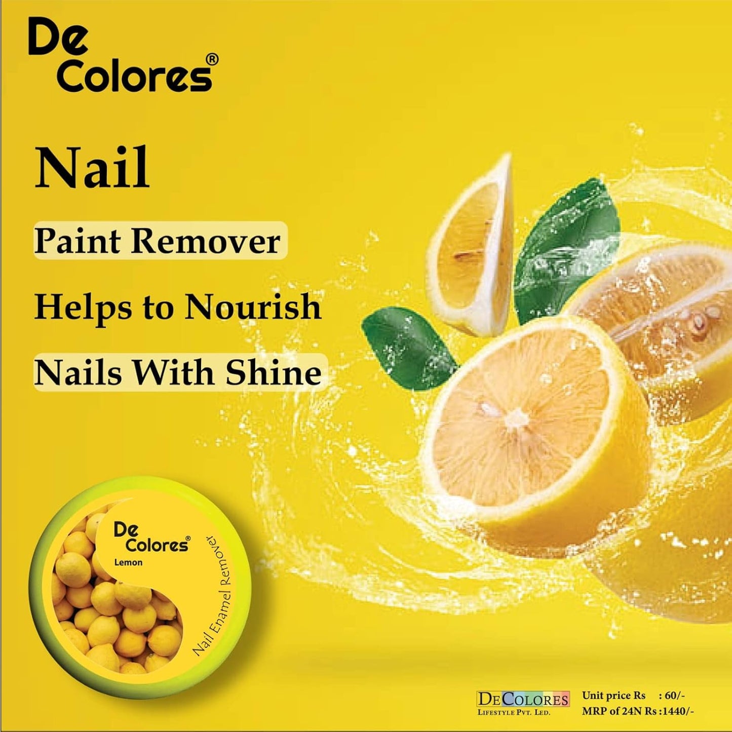 De Colores Nail Polish Remover Wipes- (30 Pads) x 6 Box (Black Grapes + Green Apple + Tulip + Lemon + Strawberry +Bluebeery)