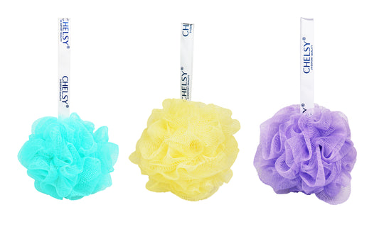 Chelsy Large Bath Loofah Sponge Scrubber Exfoliator for High Lather Cleansing  Set of 3 (Set 2)