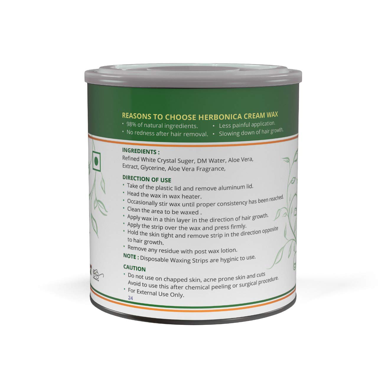 Herbonica Aloe Vera Wax for All Type Skin, 800 g