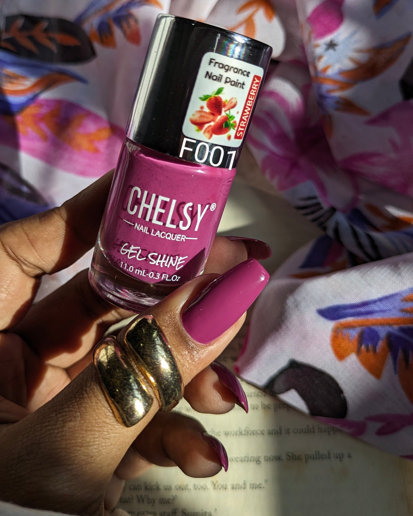 Chelsy Glossy Gel Shine Fragrance Nail Polish 11ML x4 (pack of 4) (F001+F002+F004+F008)