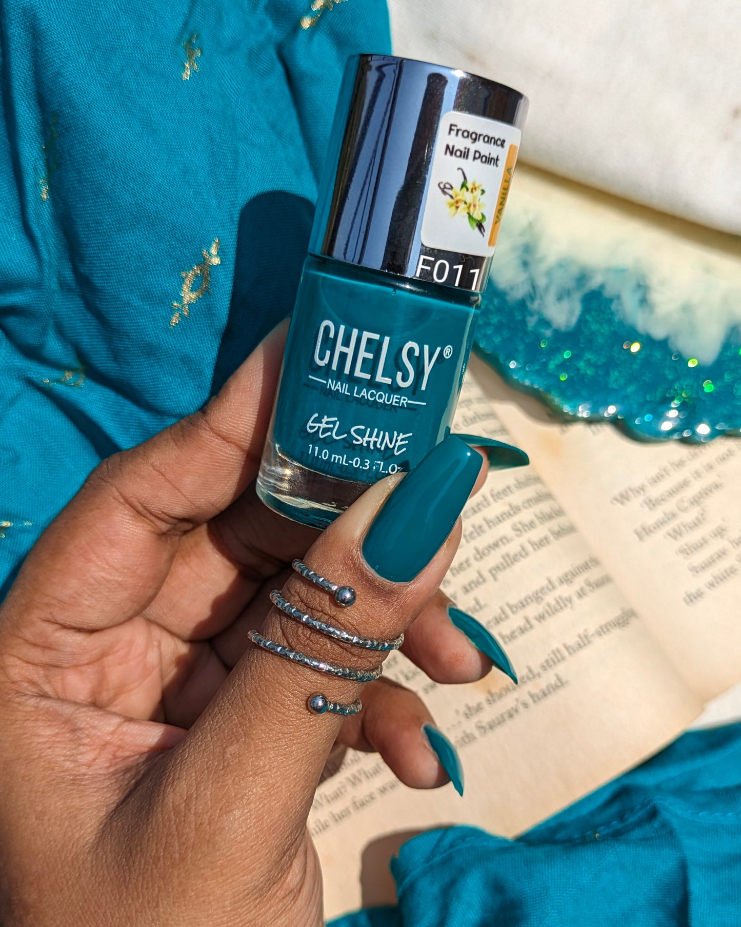 Chelsy Gel Shine Fragrance Nail Polish 11ML x4 (pack of 4) (F006+F008+F011+F010)