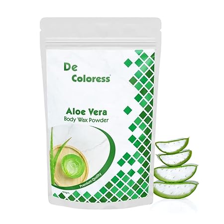 De Coloress Aloe Vera Wax Powder – 100 g | Gentle Hair Removal for Arms, Legs, Underarms & Body | Unisex Formula for Sensitive Skin | Easy Application