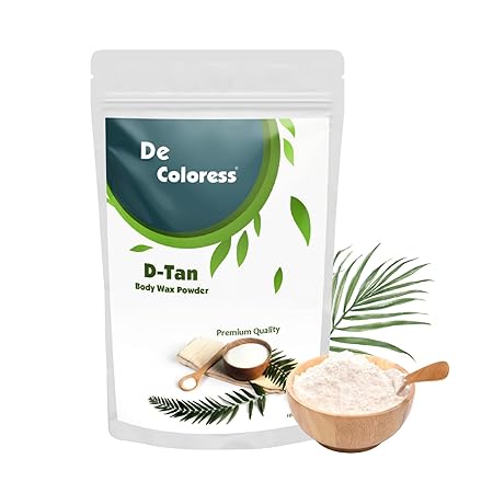 De Coloress D-Tan Body Wax Powder – 100 g  Painless | Fast Hair Removal | Skin Brightening | Gentle Formula