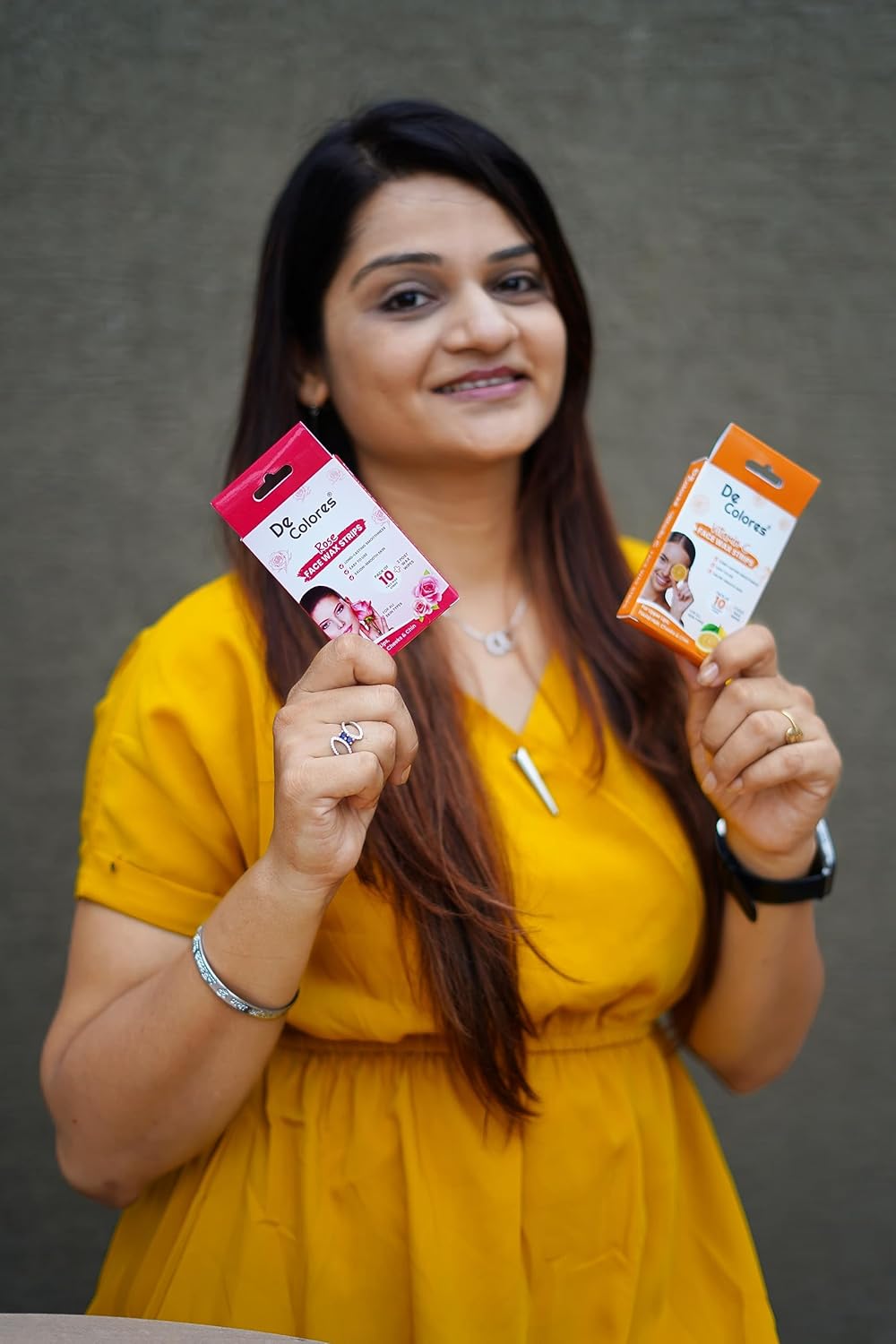 DE COLORES Facial Wax Strips for Women - 2x10 Strips - Upper Lips, Chin, Fingers & Toes