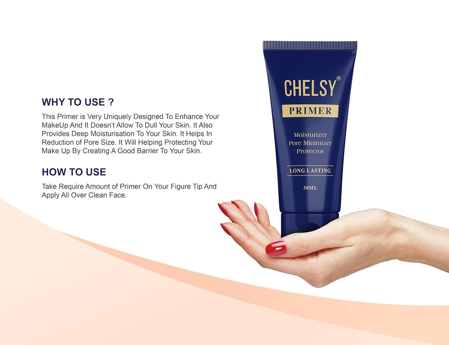 Chelsy Make-Up Primer Moisturizer Pore Minimizer Protector, 30ML